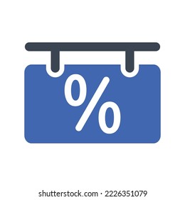 Discount sign board icon, Vector graphics
