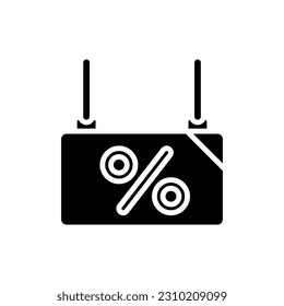 Ilustración de vectores de iconos con signo de descuento