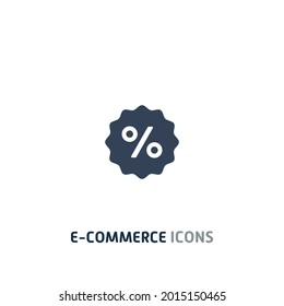 discount sign flat Icon, e commerce Icon, For Web, App, And Presentation. Eps 10