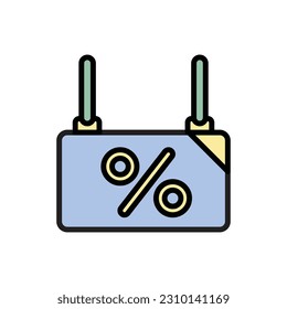 Discount Sign Icon Vector Illustration