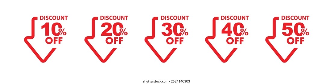 discount sign on white background