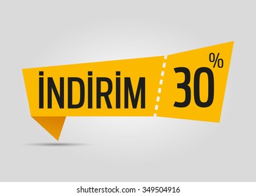 Discount signs with tear-off coupon, vector illustration