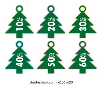 Discount signs, vector illustration