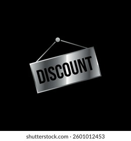 Discount Silver Hanging Sign Discount Store Template
