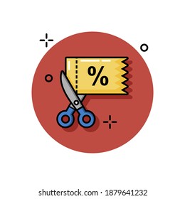 Discount simple and creative illustration. Easy to edit with vector file. Can use for your icon, logo, or simple illustration. Especially for internet marketing.