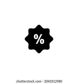 Discount simple flat icon vector