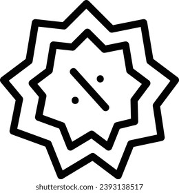 Discount single vector line icon