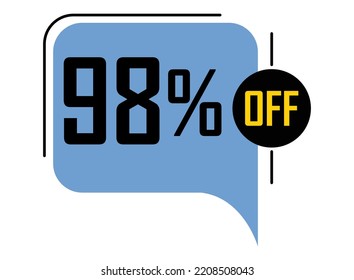 Discount, special offer, blue banner design template, discount label, app icon. vector illustration.