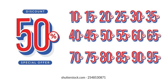 Oferta especial de descuento Plantilla de diseño de colección
