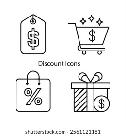 discount and special offer deal icons vector editable file