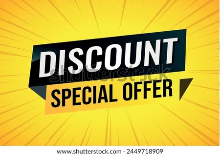 discount special offer poster banner graphic design icon logo sign symbol social media website coupon

