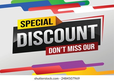 discount special offer poster dont miss out banner graphic design icon logo sign symbol social media website coupon

