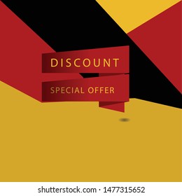 Discount Special Offer Template Vector, Design for Banner