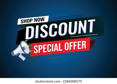 discount special offer word concept vector illustration with lines modern futuristic 3d style for landing page template web mobile app poster banner flyer background gift card coupon label wallpaper