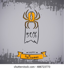 Discount with a spider drawing