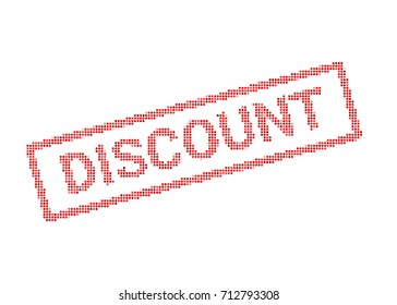  Discount Stamp Made Of Red Circles