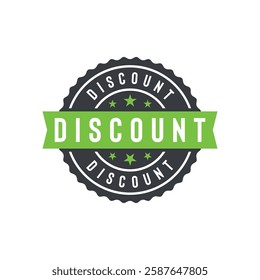 Discount Stamp Seal Vector Template