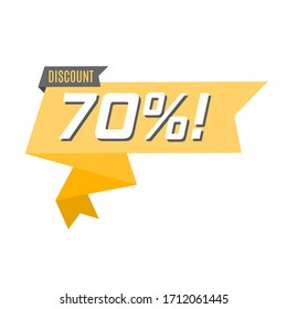 discount sticker ribbon template design. perfect to use for business promotion product design