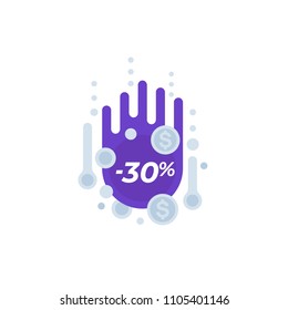Discount sticker, special offer vector
