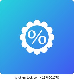 discount sticker vector icon. discount sticker single web icon on trendy gradient