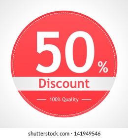 Discount sticker. Vector illustration.