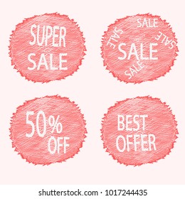 discount stickers set. vector illustration