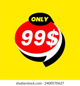Discount stickers. Templates with 1-100 dollars only. Vector template design. Sale, price tag. Sale banner badge. Special offer price sign. Vector stock illustration. price from 1 dollar to 100 dollar