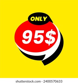 Discount stickers. Templates with 1-100 dollars only. Vector template design. Sale, price tag. Sale banner badge. Special offer price sign. Vector stock illustration. price from 1 dollar to 100 dollar