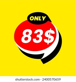 Discount stickers. Templates with 1-100 dollars only. Vector template design. Sale, price tag. Sale banner badge. Special offer price sign. Vector stock illustration. price from 1 dollar to 100 dollar