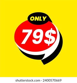 Discount stickers. Templates with 1-100 dollars only. Vector template design. Sale, price tag. Sale banner badge. Special offer price sign. Vector stock illustration. price from 1 dollar to 100 dollar