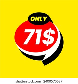 Discount stickers. Templates with 1-100 dollars only. Vector template design. Sale, price tag. Sale banner badge. Special offer price sign. Vector stock illustration. price from 1 dollar to 100 dollar