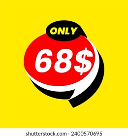 Discount stickers. Templates with 1-100 dollars only. Vector template design. Sale, price tag. Sale banner badge. Special offer price sign. Vector stock illustration. price from 1 dollar to 100 dollar