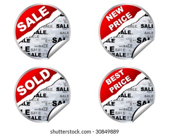 discount stickers vector illustration