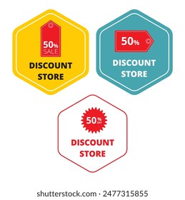Descuento tienda Anuncios de colores con botella y texto sobre un fondo blanco