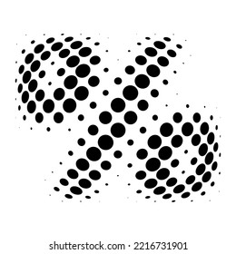 Discount symbol Halftone style. Vector illustration