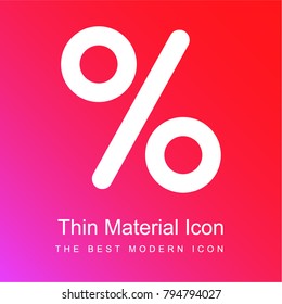 Discount Symbol red and pink gradient material white icon minimal design