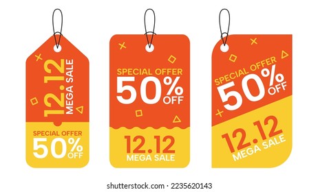 Discount Tag 12.12 Mega Sale