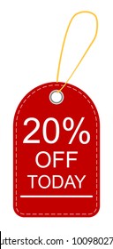 Discount tag with 20%