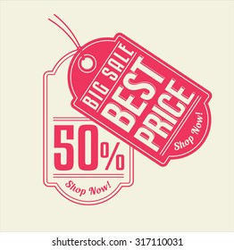 Discount tag 50 %