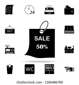 discount tag 50 icon. market icons universal set for web and mobile