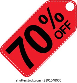 Discount tag 70% for all products
