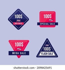 Discount tag collection design with vector file for your business marketing