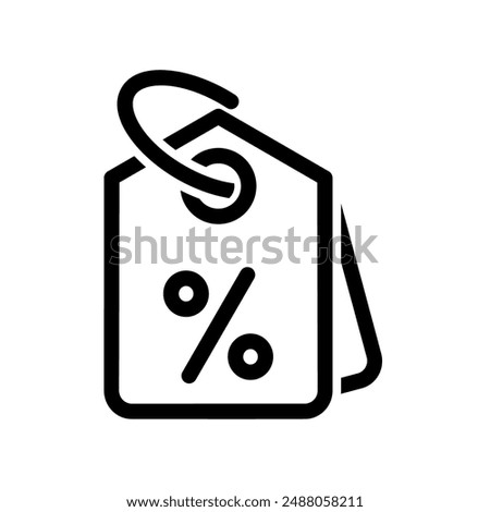 Discount tag design icon isolated on white background.