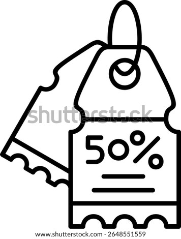 Discount Tag Filled Style Icon Design