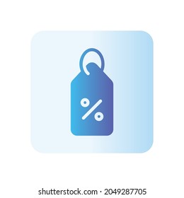 Discount-Tag-Farbverlauf-Symbol einzeln auf weißem Hintergrund
