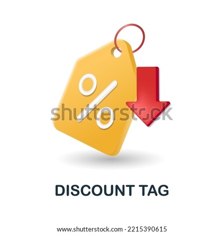 Discount Tag icon. 3d illustration from black friday collection. Creative Discount Tag 3d icon for web design, templates, infographics and more