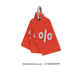 discount tag icon 3d render illustration