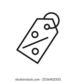 Discount tag icon Flat art illustration in outline