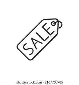 Discount tag icon. High quality black vector illustration.