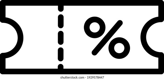 Discount tag icon outline for e-commerce website